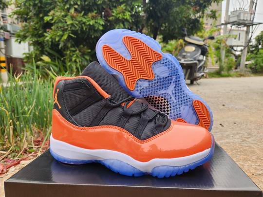 Air Jordan 11 Orange Black Men's Shoes-29 (image for) Air Jordan 11 Orange Black Men's Shoes-29